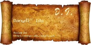 Danyó Ida névjegykártya